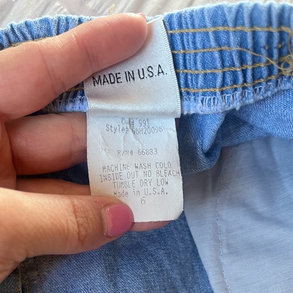 Vintage Blue Straight Leg Jeans with Lace Detail - Picture 6 of 7